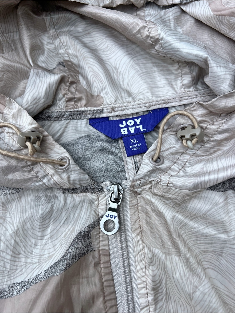 JoyLab Camo Zip Up Windbreaker Rain Jacket Hooded Lightweight Size XL - Picture 3 of 6